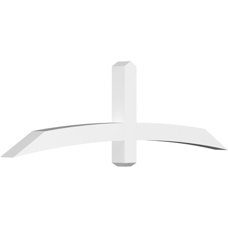 Ekena Millwork Bellingham Architectural Grade PVC Gable Bracket, 72"W x 21"H x 4"D x 4"F, 7/12 Pitch GBP072X21X0404BEL00